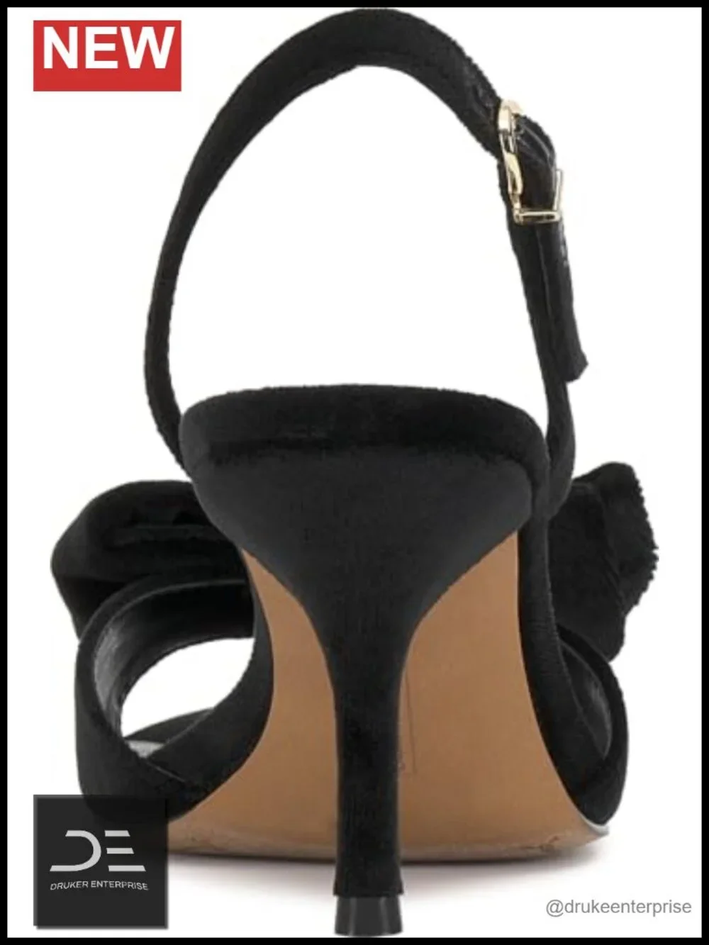 Vince Camuto Paycen Bow Detail Slingback Heel Sandals Nylon Open Toe